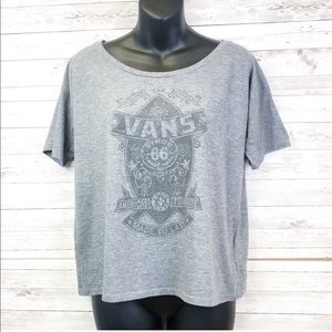 🍀4/$10 Vans Short Sleeve Gray Graphic T-shirt